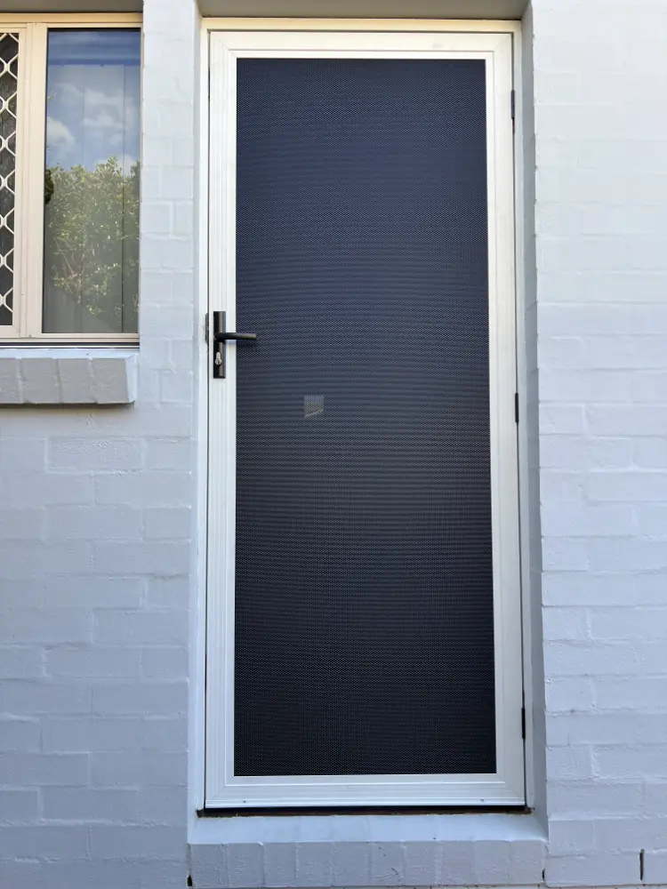 Amplimesh privacyguard hinged security screen door